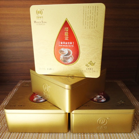2013年海鑫堂普洱茶小金沱熟茶,150克/盒 迷你沱 精美礼盒包装